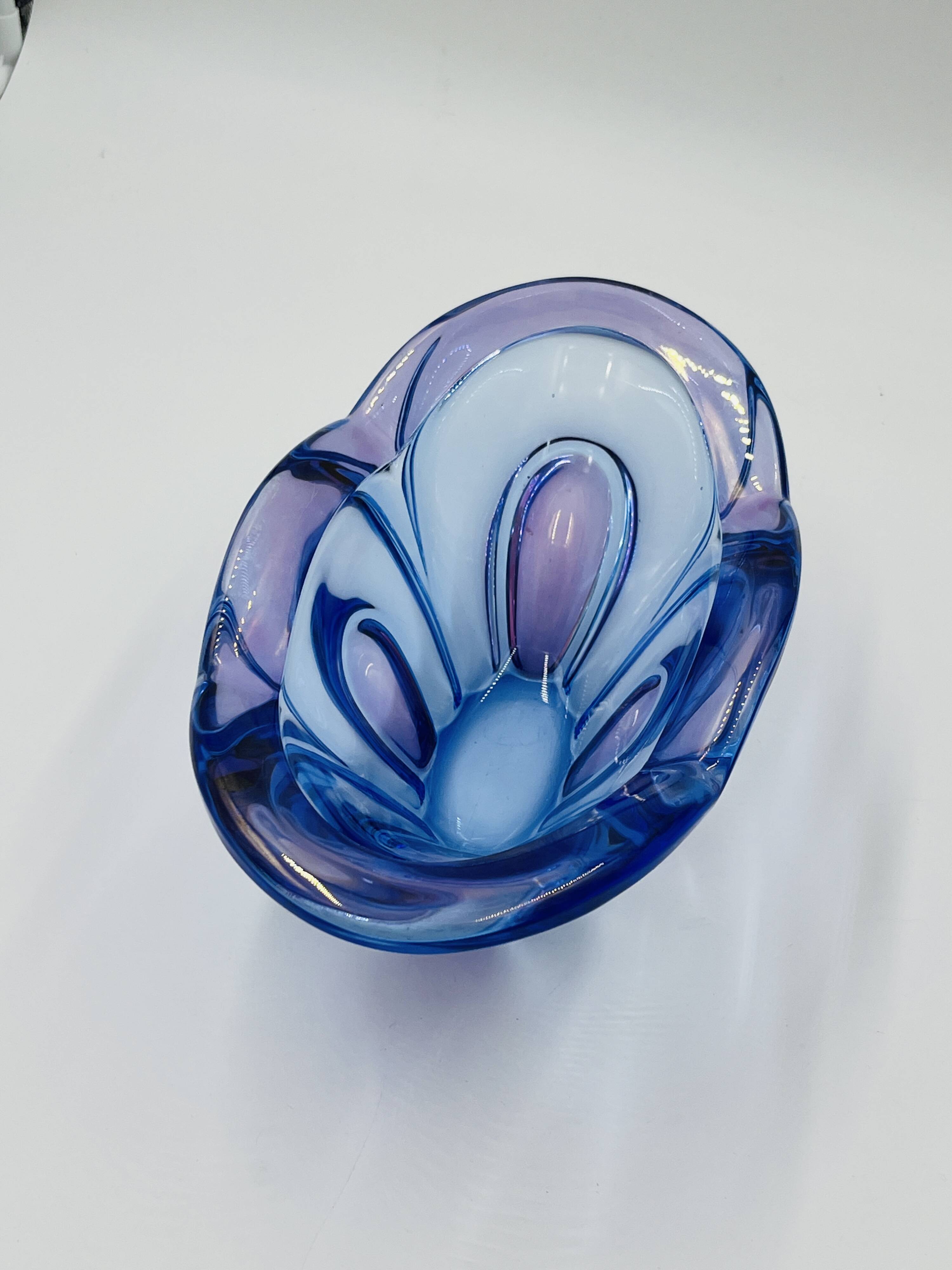 Bohemian glass art cup Chribska
