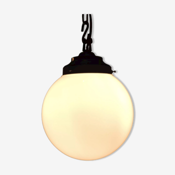 Suspension globe opaline / vintage