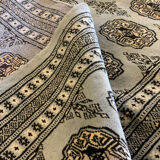 New grey bokhara runner rug - 78x234cm