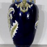 Earthenware vase, faience factory of fives lille - early twentieth century
