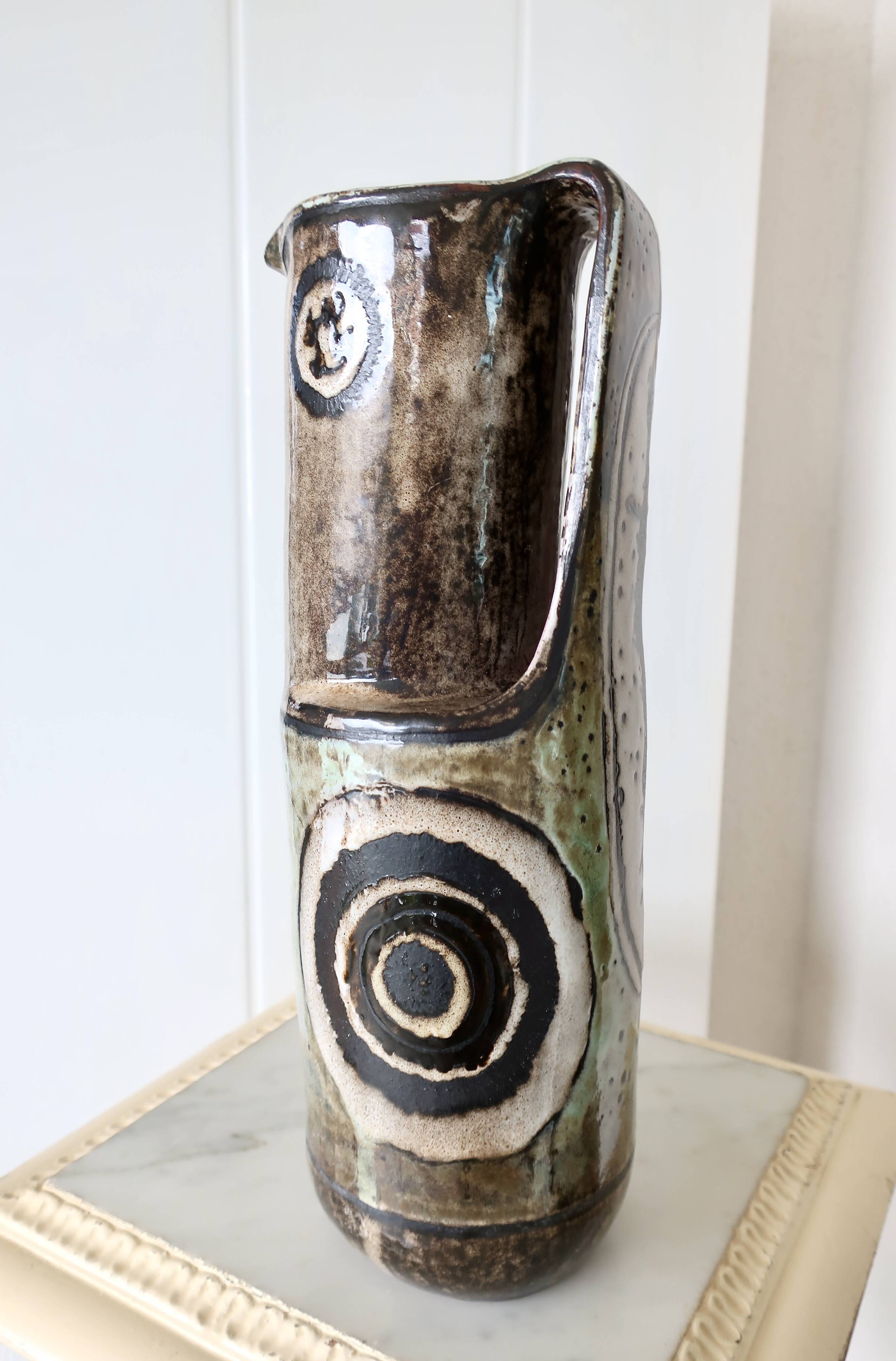 Paul Quéré & Ariane Mathieu Rare Zoomorphic Pitcher Signed, Dated, Numbered 3 out of 20