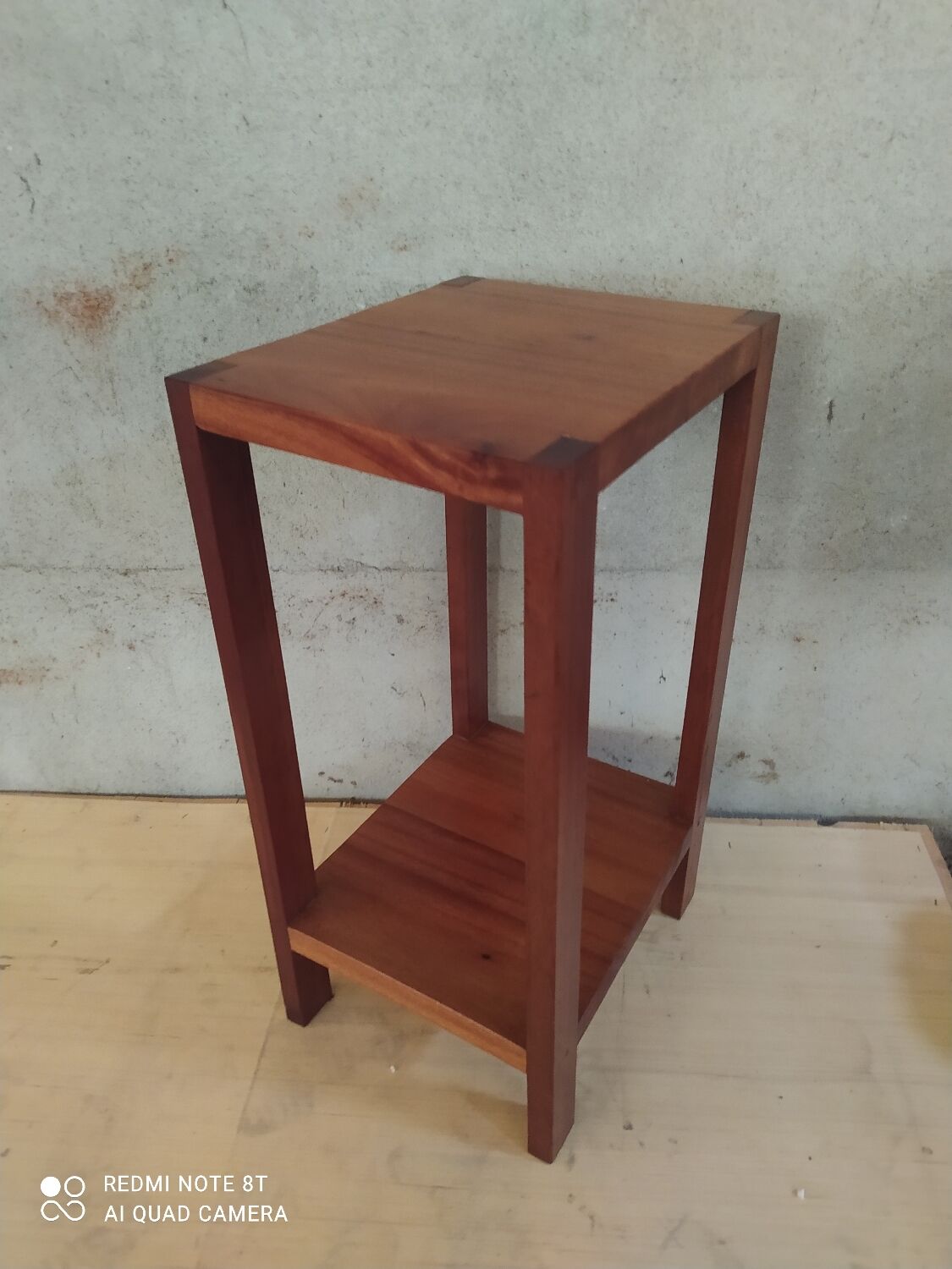 Vintage solid wood side table