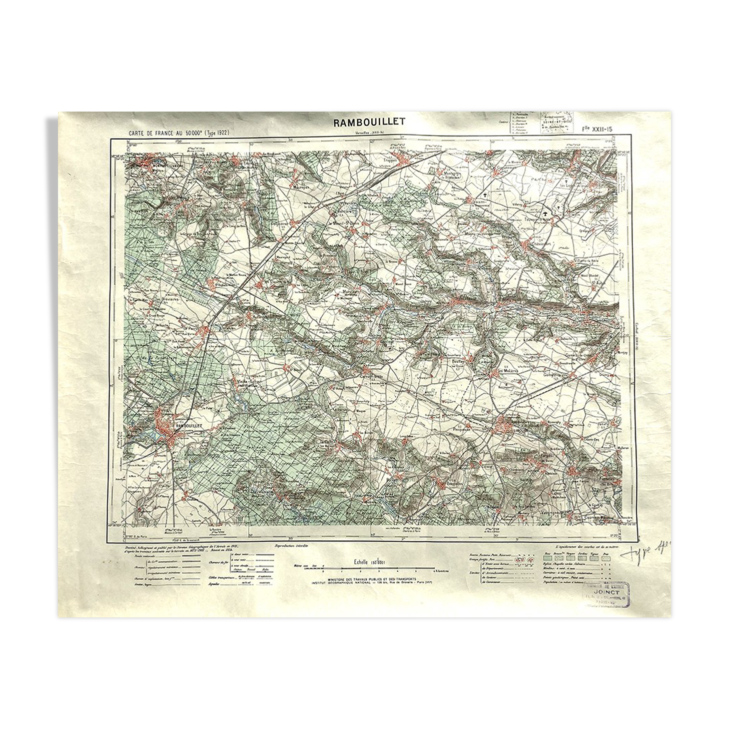Carte de Rambouillet Novembre 1931