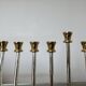 9-candle candle holder, designer, in gold and silver metal, 1970s