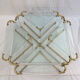 Coffee table and its 4 associated nesting tables in plexiglass and gold metal