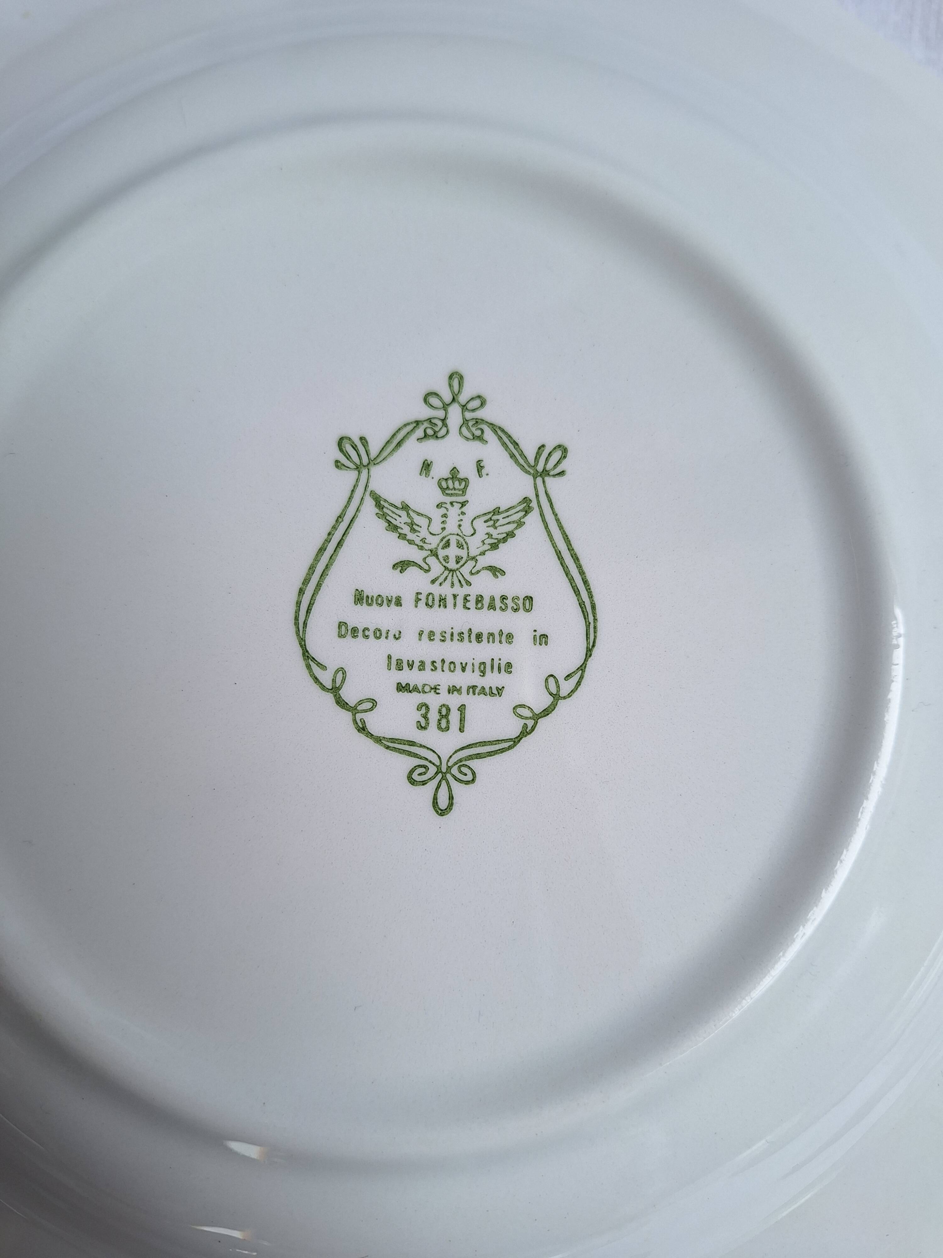 Vintage blue soup plates