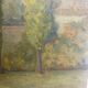 Tableau ancien, double face, paysage bord de Saône, début XX siècle