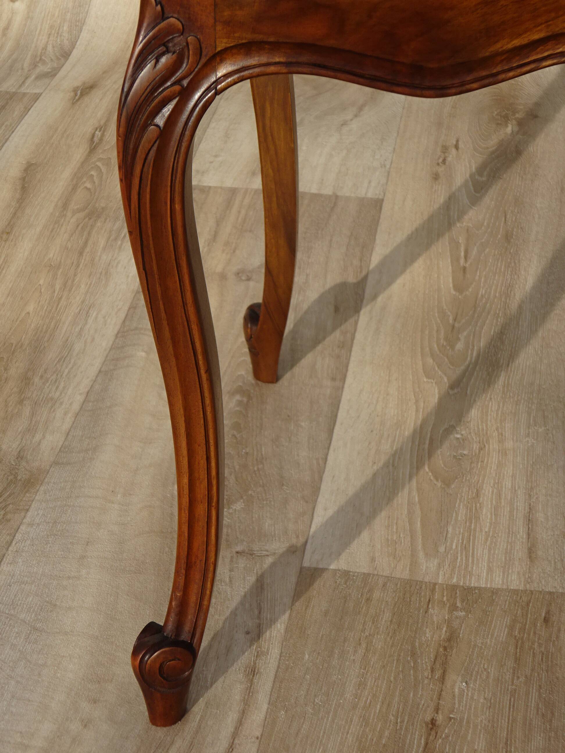 Small walnut bedside table in Louis XV style.