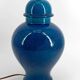 French Blue Crackle Glazed Ceramic Lamp, Circa 1950