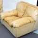 Vintage pair of leather armchairs by Ammannati and Vitelli for Brunati, Italy 1970s.