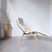 Ikea vintage Kim Samson curved beech wood deck chair