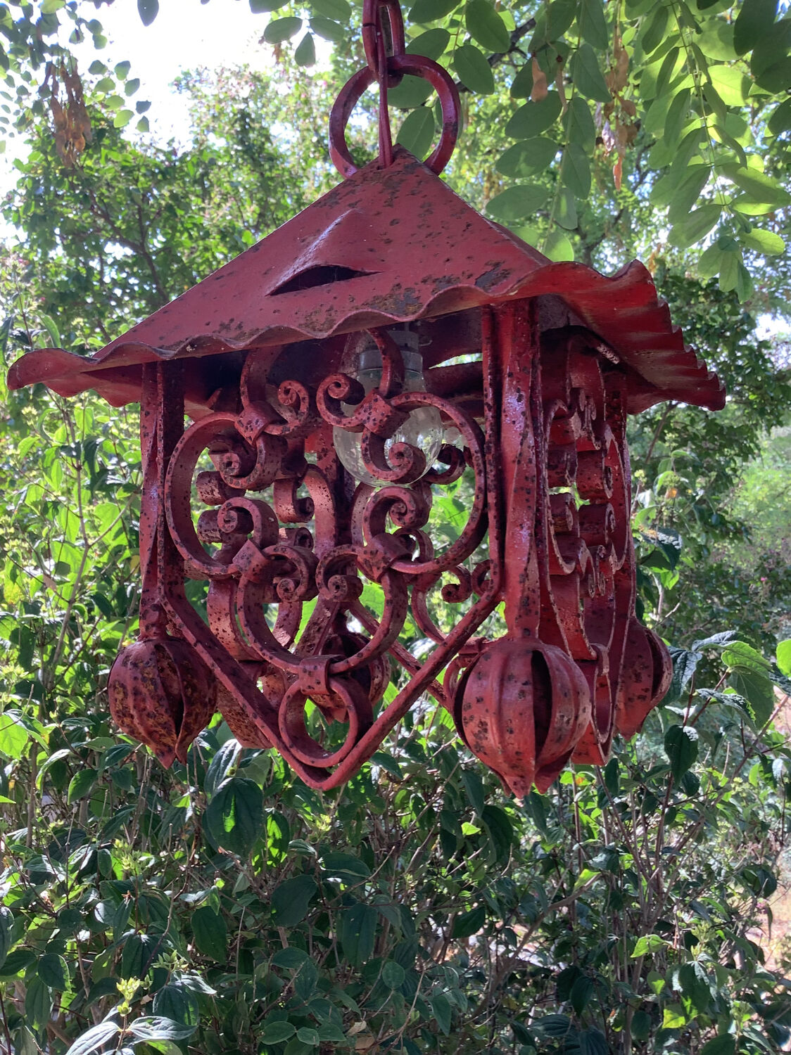 Vintage wrought iron lantern