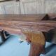 Antique console table in ethnic exotic wood