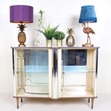 Retro vintage glass sliding door display case