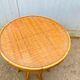 Round rattan table dia 65cm vintage 60s