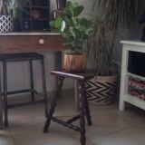 Vintage turned wooden stool