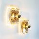 Large pair of gold plated muranoglass sconces by Peill & Putzler