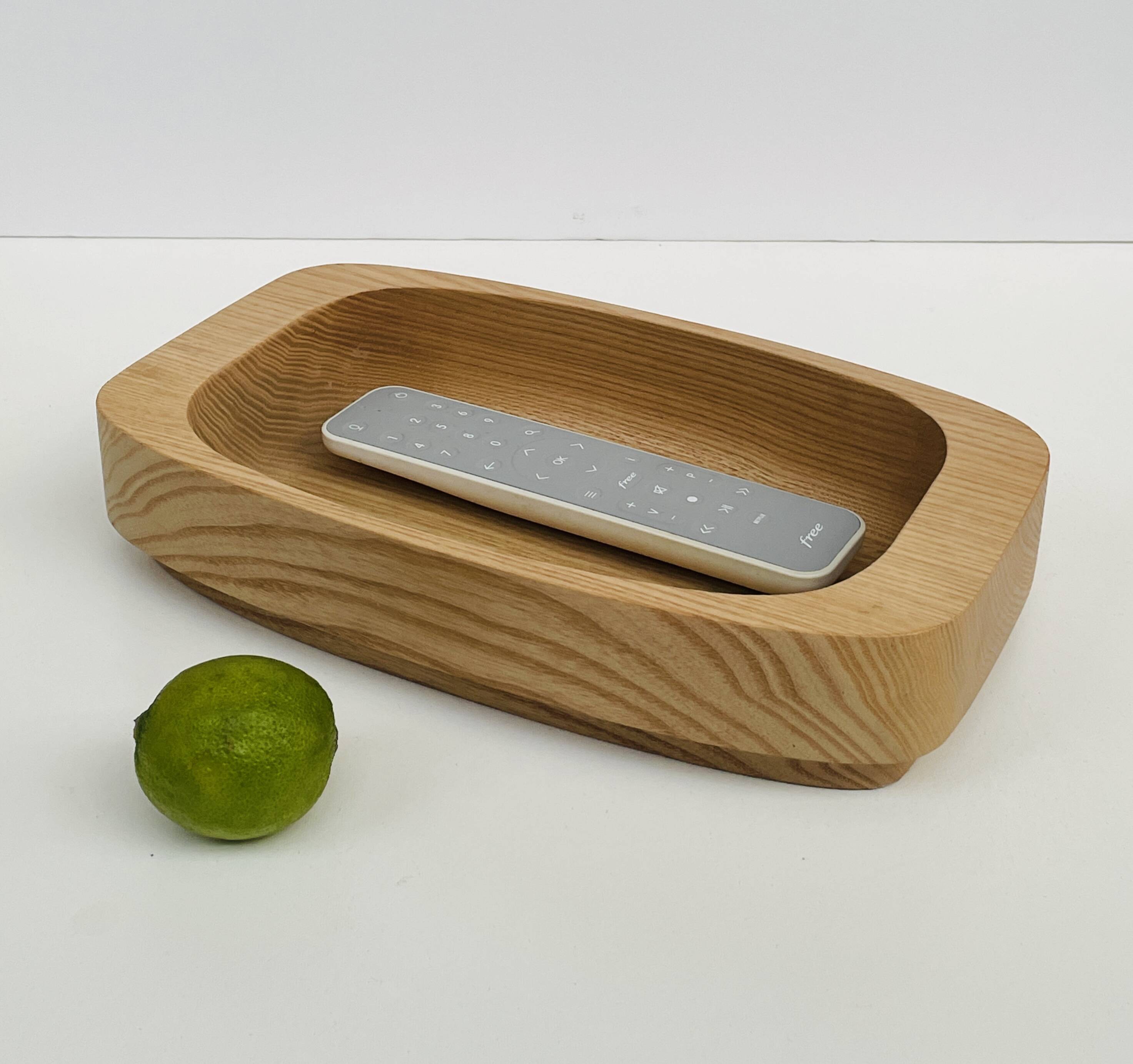 Solid wood bowl/plateau – vintage Scandinavian design – Sweden