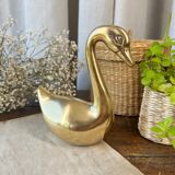 Vintage brass swan