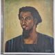 Portrait of a young Mauritanian man Oil on canvas signed Bastien 57x51 cm