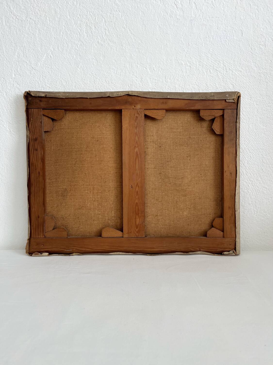 Old oil painting on canvas still life with exotic fruits