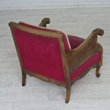 1930s, Danish armchair, furniture velour, ash wood.