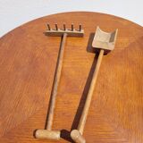 Wooden rake and shovel set for children