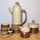 Coffee set in sandstone