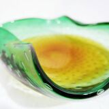 Murano glass ashtray bowl coated glass - 1960s