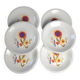 6 Porcelain dessert plates Sologne 1970