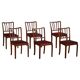 Set of 6 classic modern Danish dining chairs, in oak with upholstered seats, 1950s.