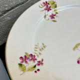 Set of 8 floral porcelain plates from the late 19th century.