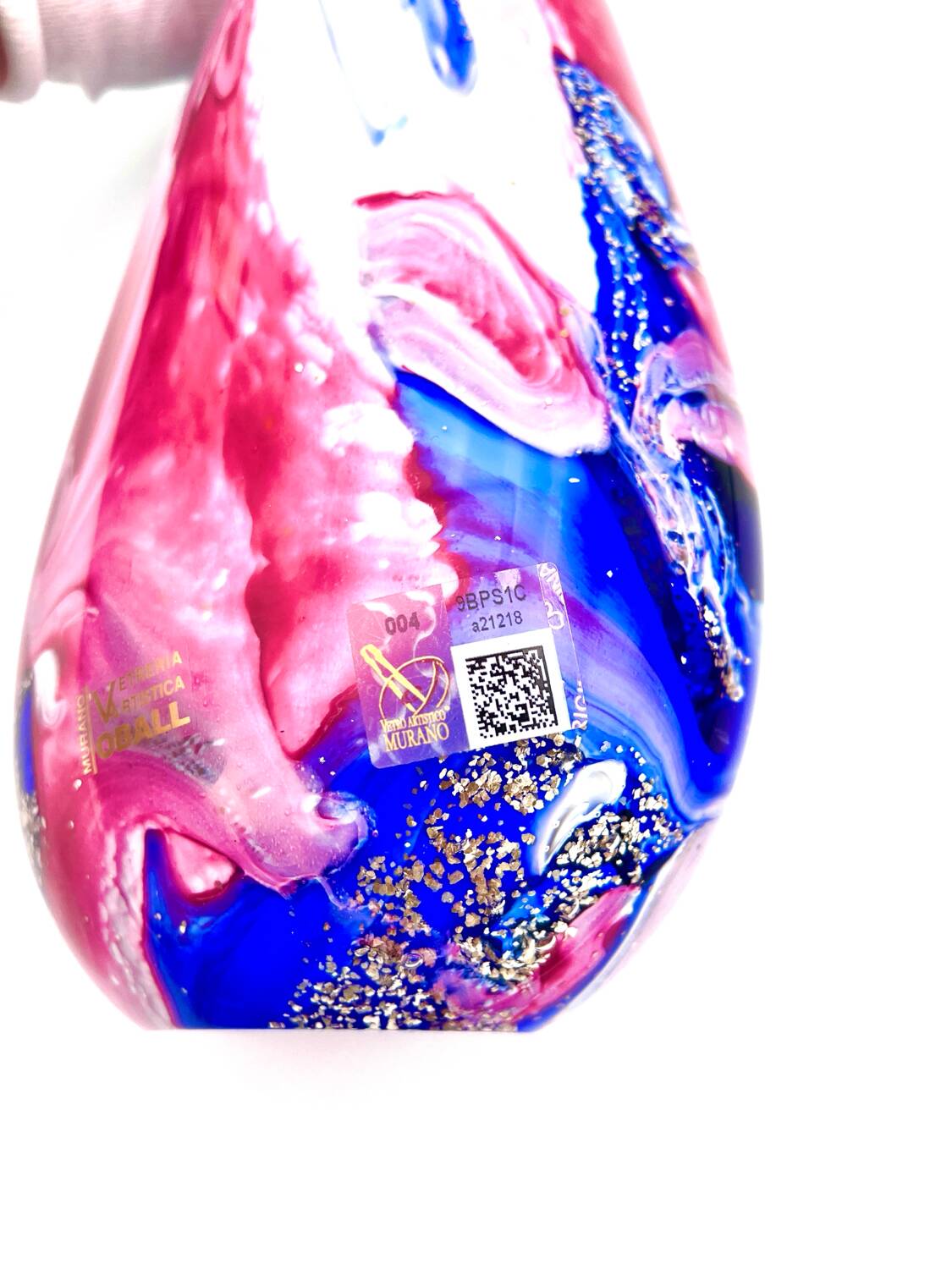 Vase Murano Sommerso OBALL -  Or - Étiqueté - H30cm - 3,5kg - Neuf