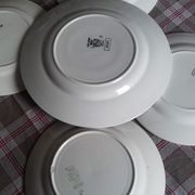 6 flat plates and one plat Badonviller Digoin Sarreguemines