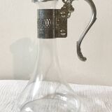 Glass and silver-plated ewer