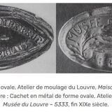 plaster medallion Louvre Museum 19th century Emile Deschamps David Angers 1829 medal