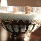 Coupe verre craquelé bougie à la cire de soja