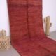 Burgundy Vintage Handmade Moroccan rug 180 x 336 cm - Berber wool Rug