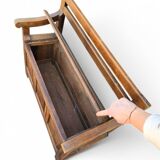 Vintage solid wood storage bench