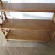 Wooden and rattan bookcase, 1970s-1980s