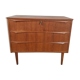 Small vintage chest of drawers with three drawers – Scandinavian mid-century teak design, 1960s