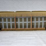 1970s, Danish 3-seater sofa, original light green furniture velour.