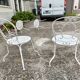 Garden furniture 4 places wrought iron old vintage xxeme