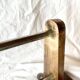 Large Art Deco wooden wall coat rack with mirror and hat rack
