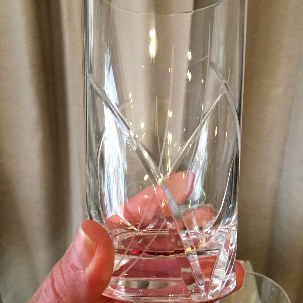 4 juice glasses suite long drink crystal size