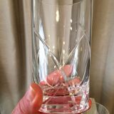 Suite de 4 verres a jus de fruits long drink en cristal taille