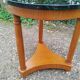 Guéridon, table d'appoint style Empire en bois et marbre