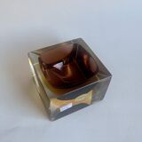 Sommerso Murano Glass Ashtray by Flavio Poli