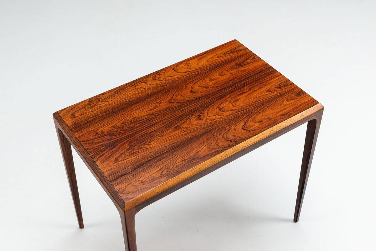 Johannes Andersen set of nesting tables in rosewood Silkeborg Denmark 1960