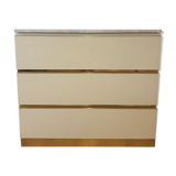 Chest of drawers with travertine